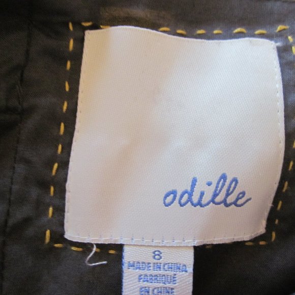 Odille Top 8 Melosa Halter Yellow/Brown Peplum - Picture 3 of 8